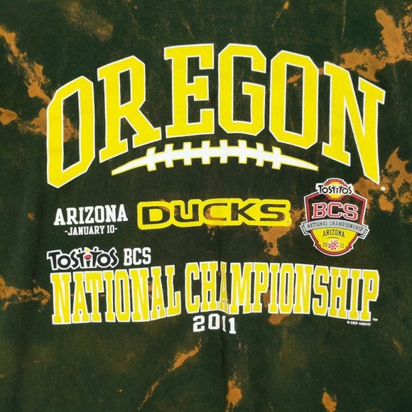 Oregon Ducks NCAA Natl Champ 2011 Custom T-Shirt M - Picture 2 of 4